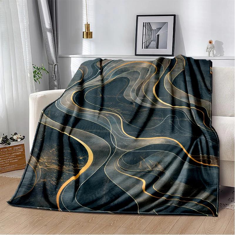 2025 New Style Colour Gold Marble Luxurious Blanket,Soft Throw Blanket for Home Bedroom Bed Sofa Travel Picnic Cover Kid Gift