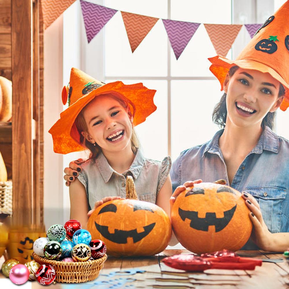 Christmas Hanging Ball Painted Ball 6cm 24PCS for Xmas Ornaments Christmas Tree Decoration Deco