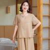 Elegant Chiffon Short-Sleeve Summer Outfit