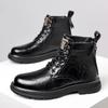 Fashion British Style Men's Genuine Leather Boots Fashionable Business Short Boots Winter Ankle Boots Men's Work Boots Versatile