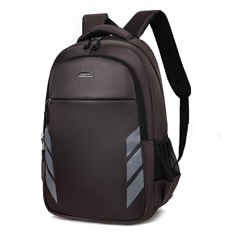 Oxford Cloth Large Capacity Backpack For Men And Women With Striped Pattern For Travel And School