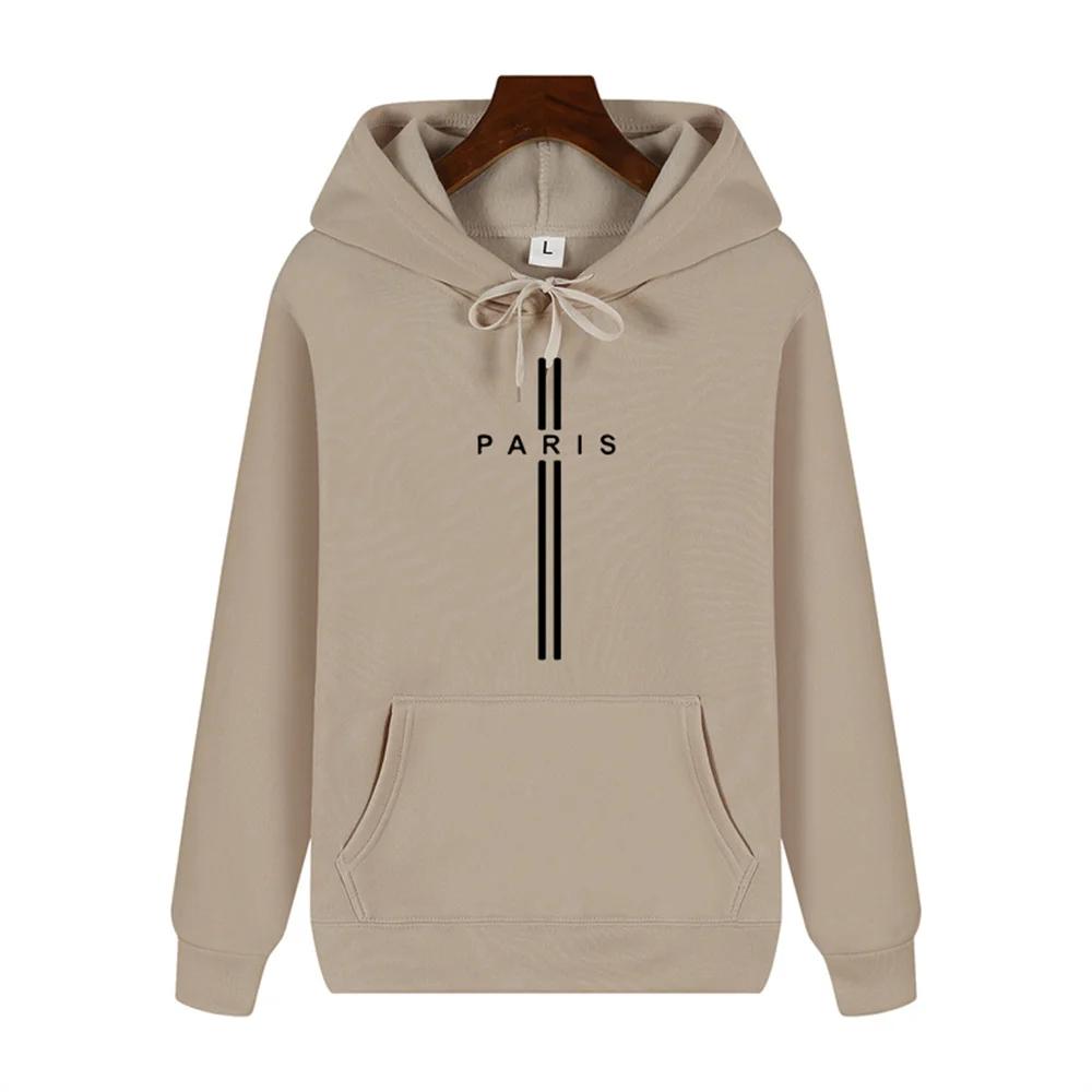 Simple Personality Printed Autumn and Winter Comfort Plus Cashmere Men's High Quality Casual Fashion Warm Street Hoodie