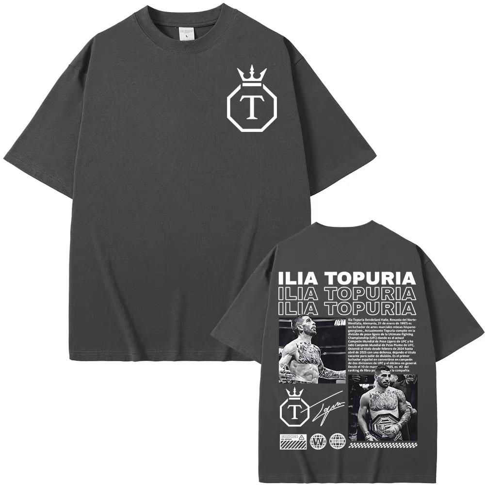 El Matador Ilia Topuria Merch Men's Cotton shirt Harajuku Graphic Tshirts Unisex Summer Short Sleeve Women Tshirt