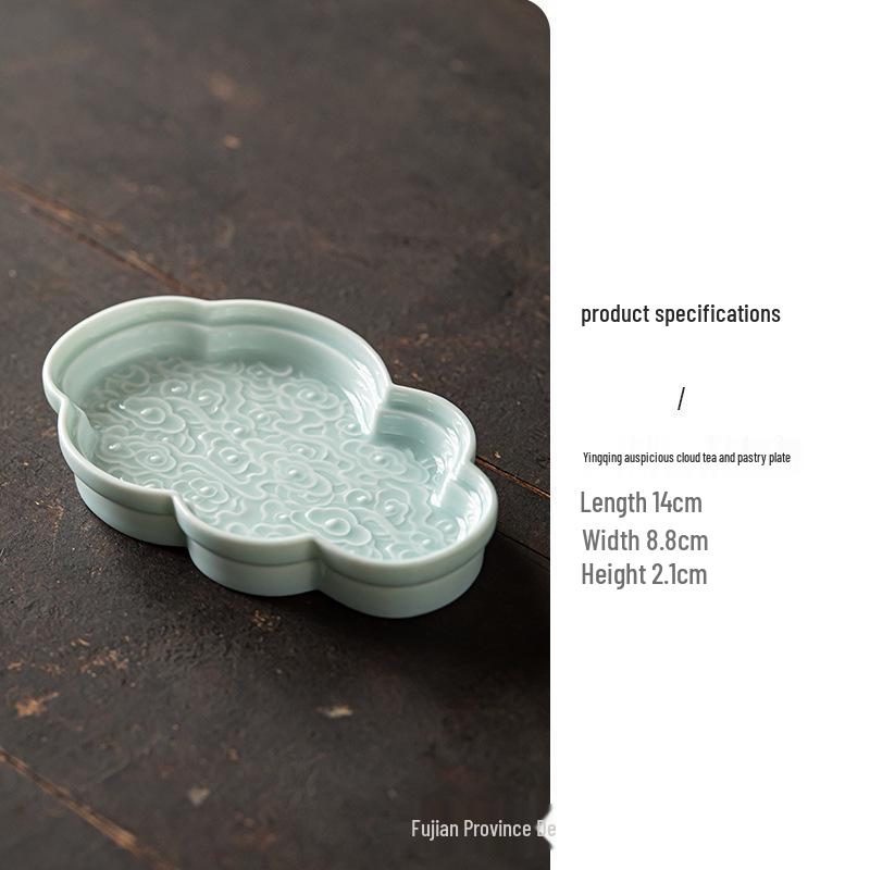 Elegant Tea and Pastry Display Plate: Versatile for Stove-Side Brewing, Dried Fruit, or Dim Sum Presentation
