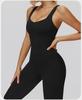 European & American One-Piece Brushed Yoga Bodysuit: Tight-Fitting, Slimming, Sports & Fitness Wear