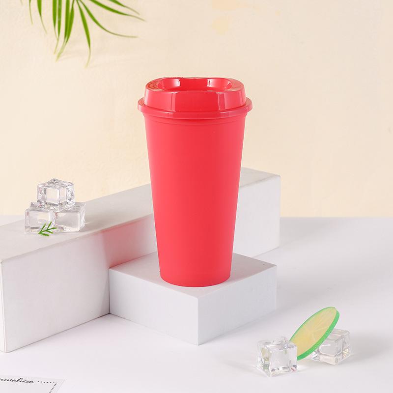 Stylish 16oz PP Plastic Coffee Cup - Colorful and Creative 475ml Design