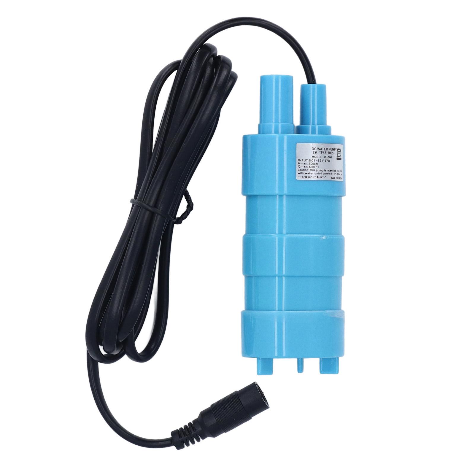 

Submersible Motor Water Pump 5M 12V Portable Pumping Head for Fish Tank Aquarium Blue