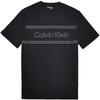 Calvin Klein Crew Neck Short Sleeve Khaki with Size M Men's T-Shirt, Logo, Black, [Used]