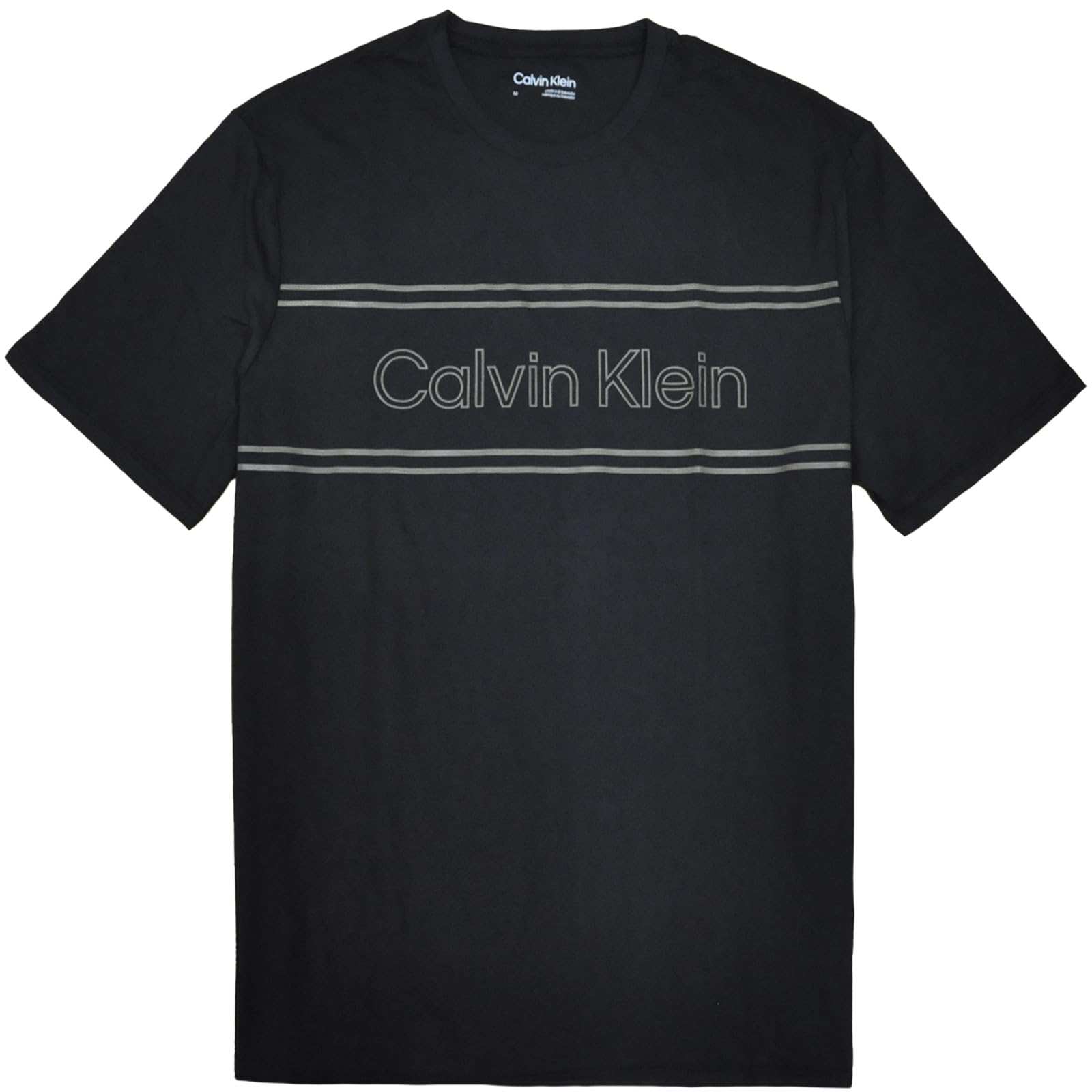 

Calvin Klein Crew Neck Short Sleeve Khaki with Size M [Calvin Klein] Men s T-Shirt, Logo, Black, [Used] чёрный