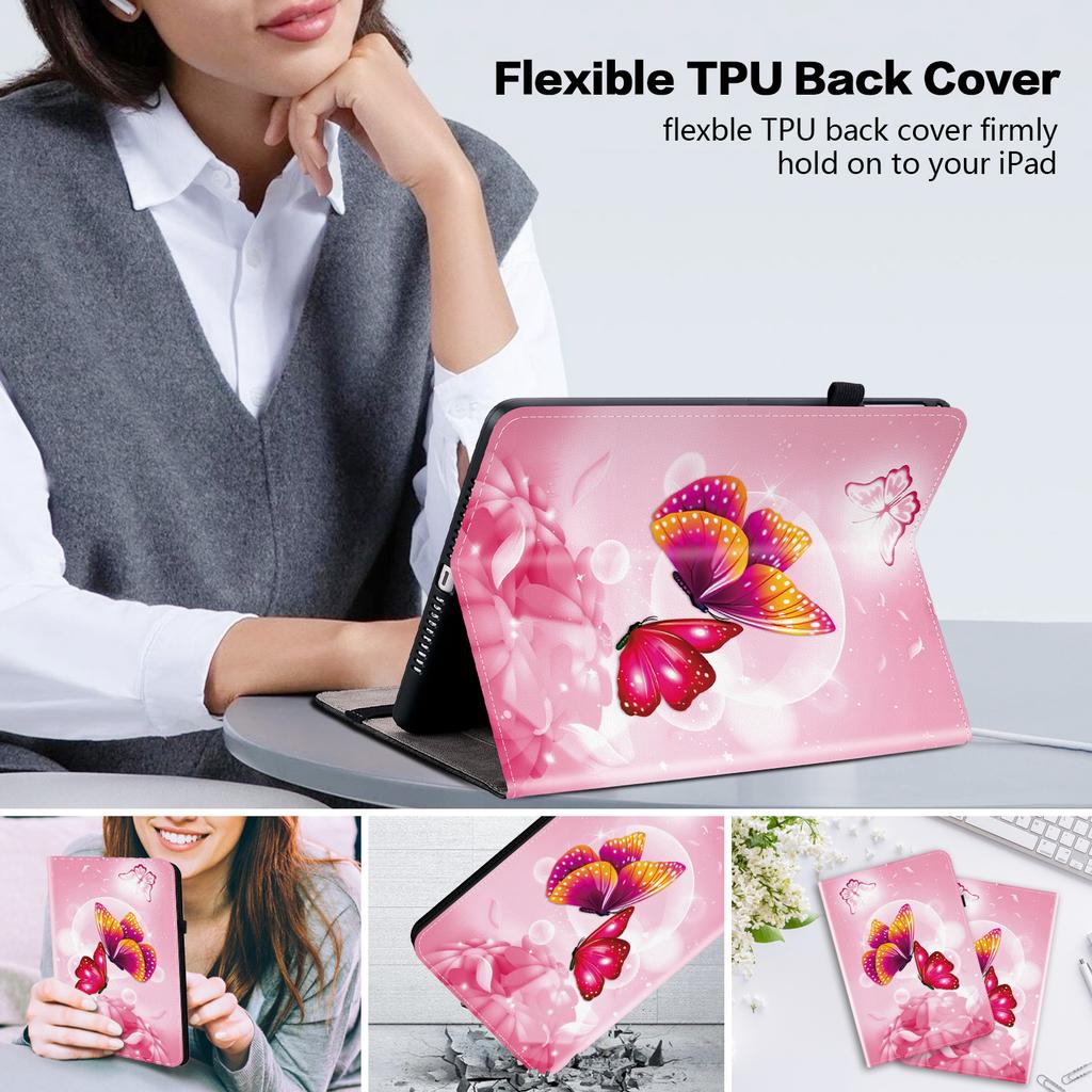 PU Leather Tablet Case for Samsung Galaxy Tab S10+ (12.4")-11 Styles! Durable,with 2 Stand Slots,Pencil Holder & Card Slots,Flexible TPU Back Cover