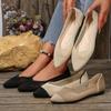 Princess shoes 2025 new single shoes women's color matching hollow knitted flats flying knitted soft sole large size women's shoes 43