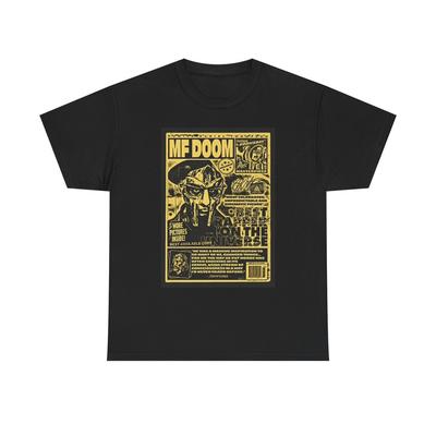 T-shirt Graphique MF Doom Vintage Comic Rappeur Unisexe T-shirt Coton Lourd