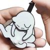 1-40PCS Creative Pull Play Egg Cat Keychain Pendant Cute Rotatable Acrylic Bag Pendant for Women Keyring Purse Car Accessories