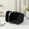 26 L Grocery Shopping Basket Aluminum Frame Oxford Cloth Market Shopping Basket with Zippered Side Pockets Handheld