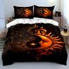 Sun and Moon Pattern Bedding Set Bedding Set (1 Duvet Cover, 2 Pillowcases, Duvet Not Included)