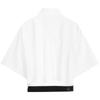 Calvin Klein Jacquard Woven Tape Fashion Versatile Short Sleeve Shirt Women Tops Moonlight-White J223334-YAF
