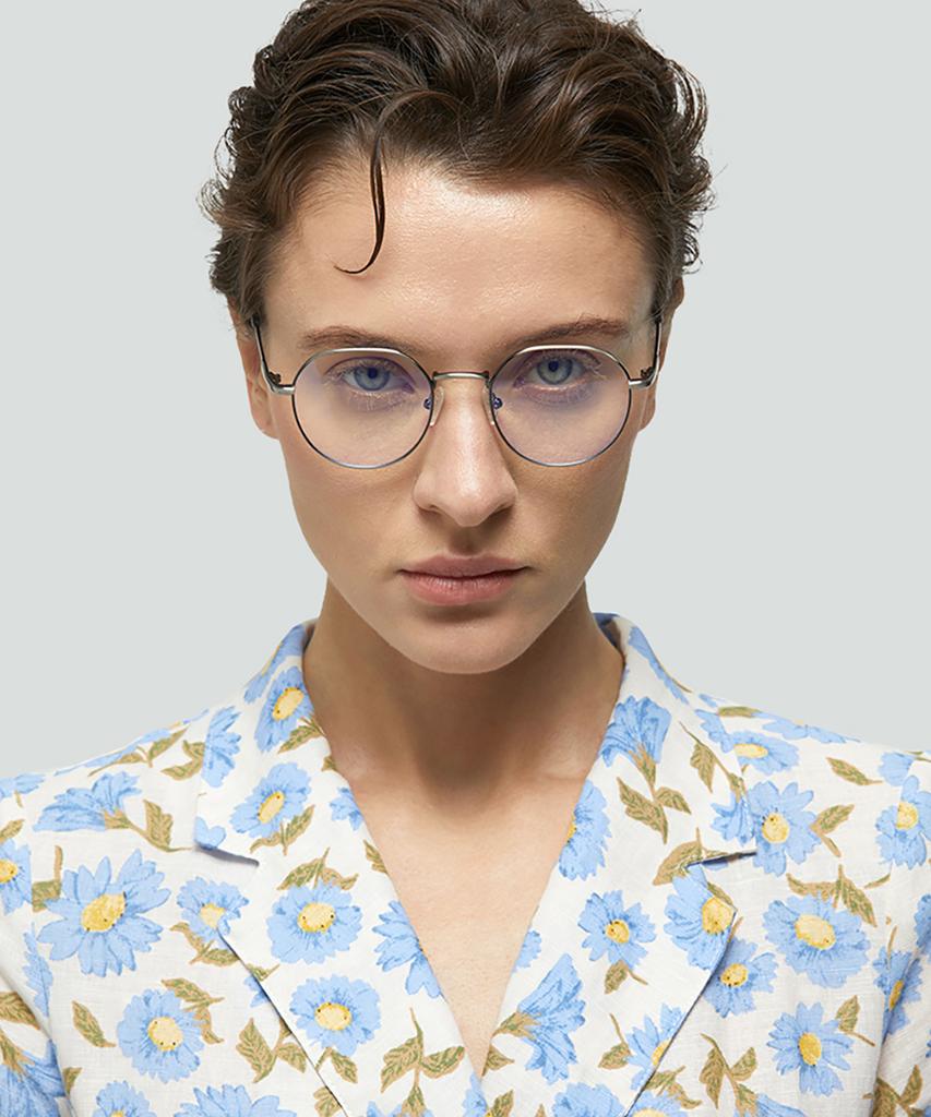 Lingkeonpeuleim Bt020 Titanium Eyeglass Frame Black