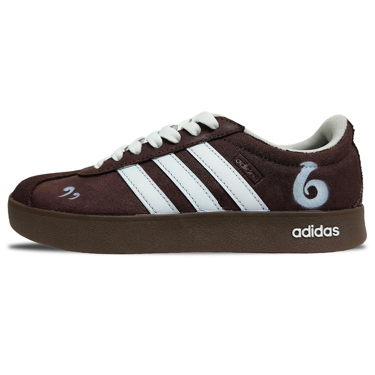 Adidas VL COURT 2.0 Suede Coverage Cushioning Coverage Cushioning Low top Skateboard Shoes Unisex Brown HQ1802(Team1248- ) 35⅔