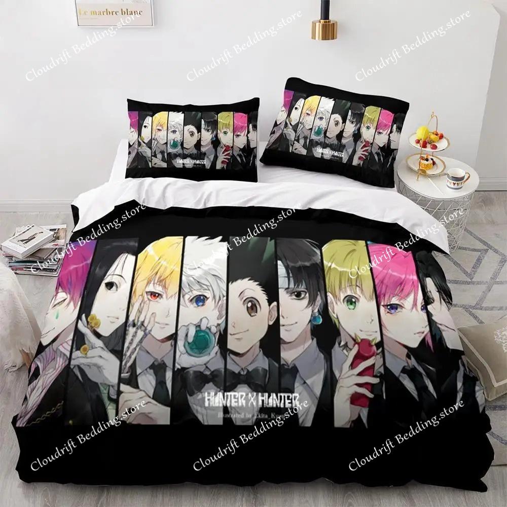 HUNTER×HUNTER Bedding Set Single Twin Full Queen King Size Bed Set Adult Kid Bedroom Duvet Cover Sets Bed Furniture Set Bedroom