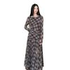 Elegant Plaid Waist-Cinched Midi Dress for Spring