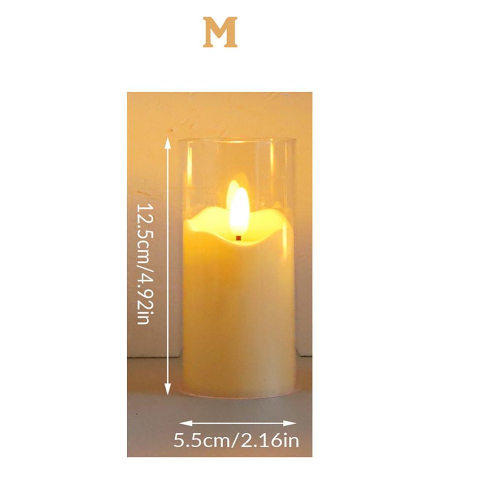 Led Flameless Electric Candles Lamp Acrylic Glass Battery Flickering Fake Tealight Candle Bulk For Wedding Christmas