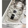 Yamazaki Tower Under-Sink Extendable Pot Lid & Frying Pan Stand, White, Approx. W45-82 x D20 x H17.5cm, Model 3840