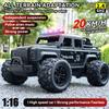 1:16 High Speed Off-Road Alloy RC Cars Police Truck Jeep with Music Sound and LED Lights 2.4G Remote Control Cars Outdoor Toy