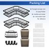MAGICLULU Bathroom Corner Rack 3-Piece Set: Strong Adhesive, No Drilling Required, Stainless Steel, Rustproof, with Soap Dish, Drainer, Bathroom Stora