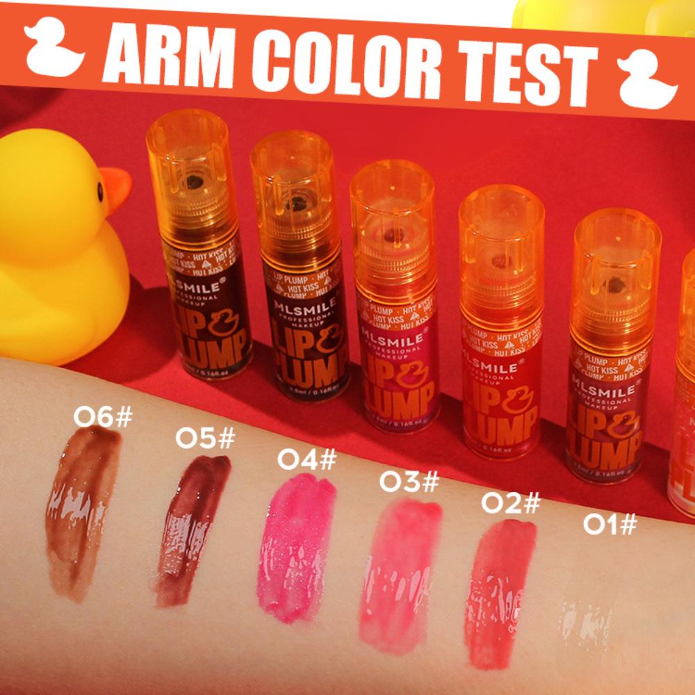6 Farben Lip Plump Lip Gloss Hot Kiss Lip Glaze Mirror Liquid Lip Honey Langlebiges Lippenöl Hochpigmentierter, feiner, feuchtigkeitsspendender Lippenstift