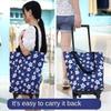 Cloth Bag Shopping Bag Trolley Bag Retractable Trolley with Wheels Large Capacity Market Supermarket Convenient Shopping Trolley