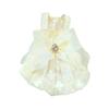 Pet Dog Clothes Floral Yellow Diamond Skirt