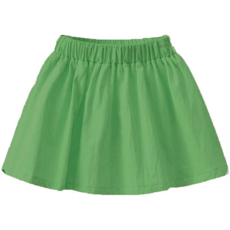 Half Length Skirt Girls' Summer Outfit Thin Student Skirt Girls' A-line Skirt Children's Pleated Skirt Summer