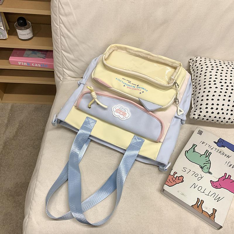 Schoolbag wholesale niche junior high school student schoolbag high value college style girl backpack Oxford cloth cute cartoon baby bag girl
