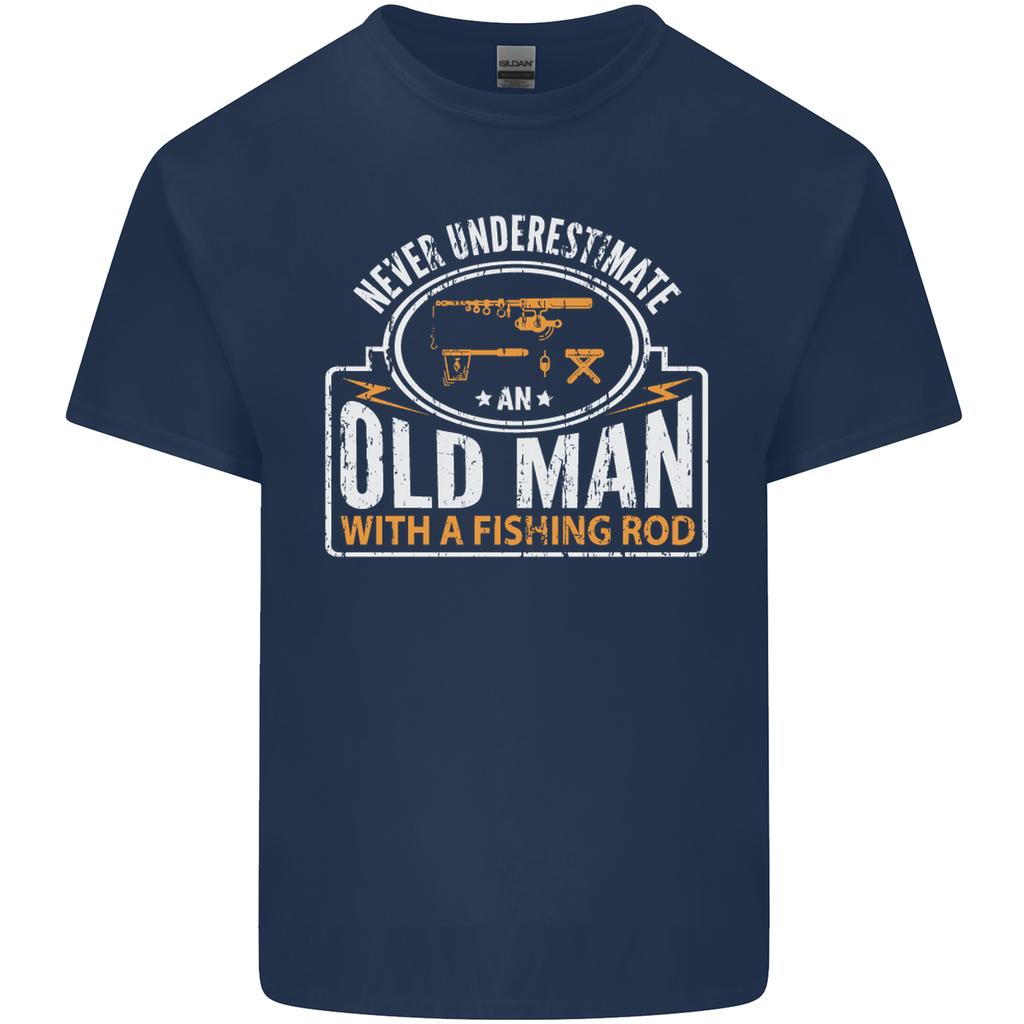 An Old Unisex With a Fishing Rod FisherUnisex Unisexs Light Cotton TShirt