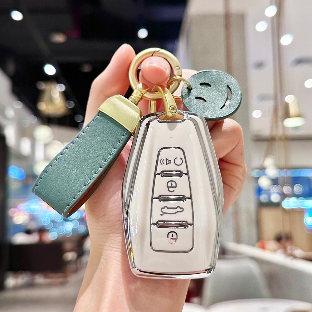 TPU Car Remote Key Case Cover for Geely Emgrand X7 EX7 Coolray 2019 - 2020 Auto Styling Holder Shell Fob Accessories