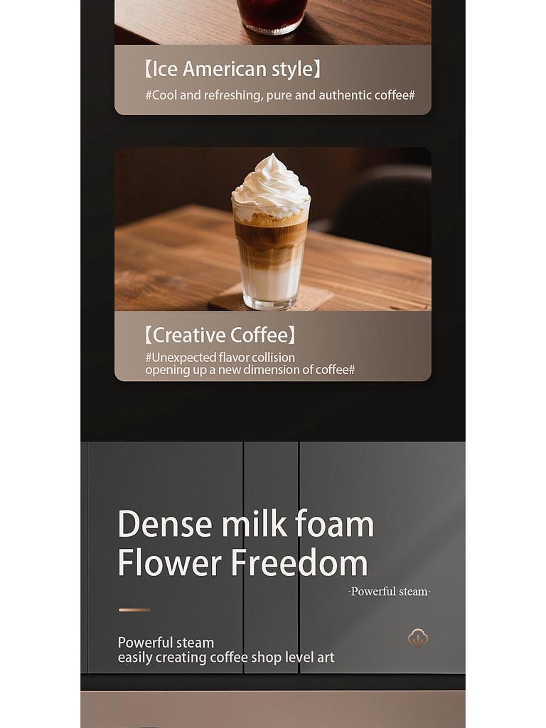 Multi-functional Semi-automatic Espresso Machine with Steam Milk Frother for Home Use