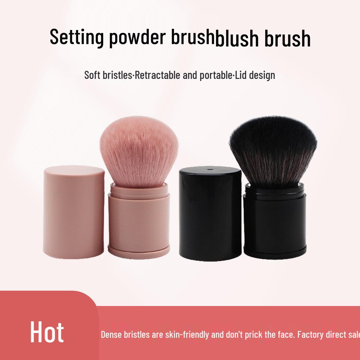 

Retractable Makeup Brush: Powder, Blush, Setting, Stippling, Nail Art Dust