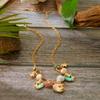 Boho Starfish Shell Coral Pearl Pendant Necklace For Women Shiny Crystal Zircon Dripping Oil Beach Clavicle Choker Charm Jewelry