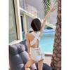 Boho Print High Waisted One Piece Swimsuit Bikini Set Halter Neck Monokini Push Up Sexy Women Summer