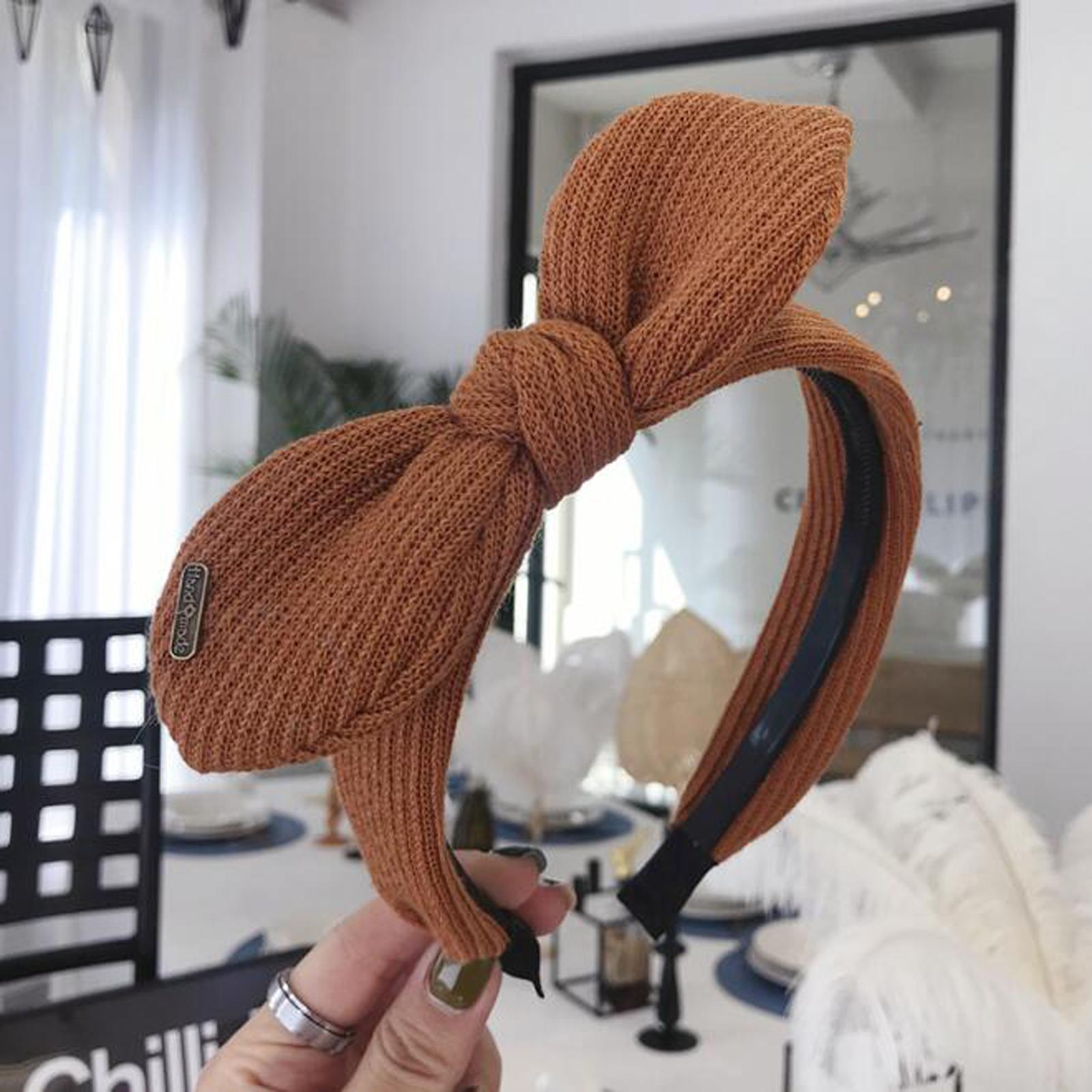 

PROLY Новая Модная Повязка на Голову для Женщин с Боковым Бантом, Вязаный Тюрбан, Осенние Классические Аксессуары для Волос Оптом