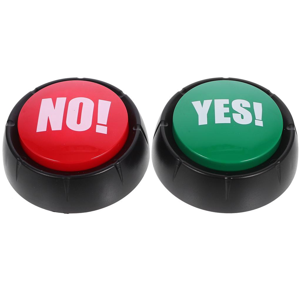 2 PCS Yes Button with Sound No Buzzer Baby Toy Electronic Prank Funny The Circle Answer