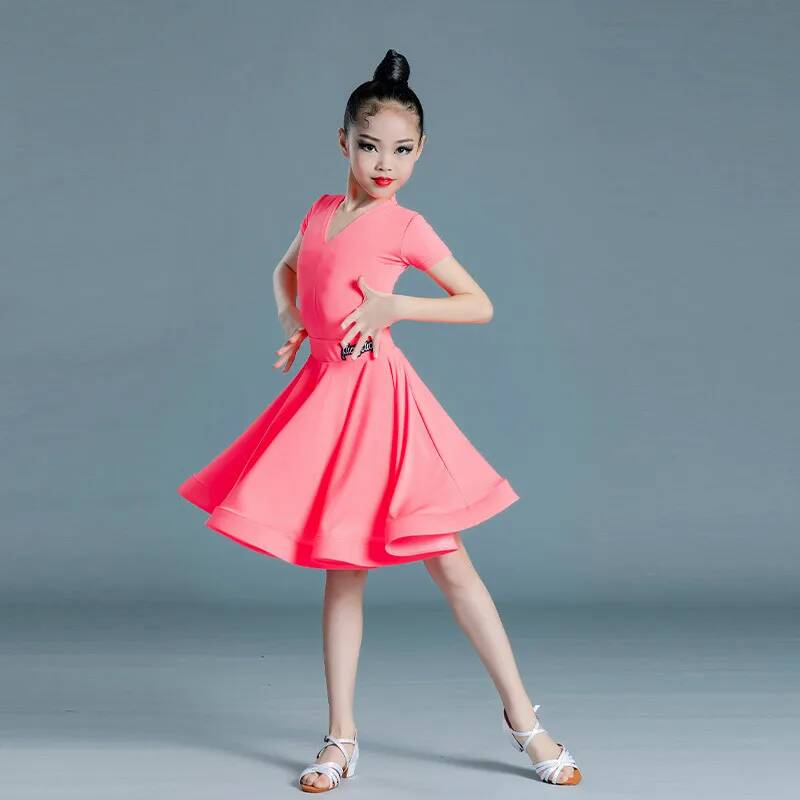 Ballroom Latin Dance Suit Dress Competition Girls Skirts Practice Wear Clothes Dancing Costume Tango Samba Cha Cha Two Piece