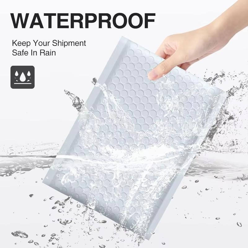 10 Pcs White Self-Sealing Bubble Envelopes Waterproof Anti-Pressure Shipping Mailers for Craft Items Mailing Delivery