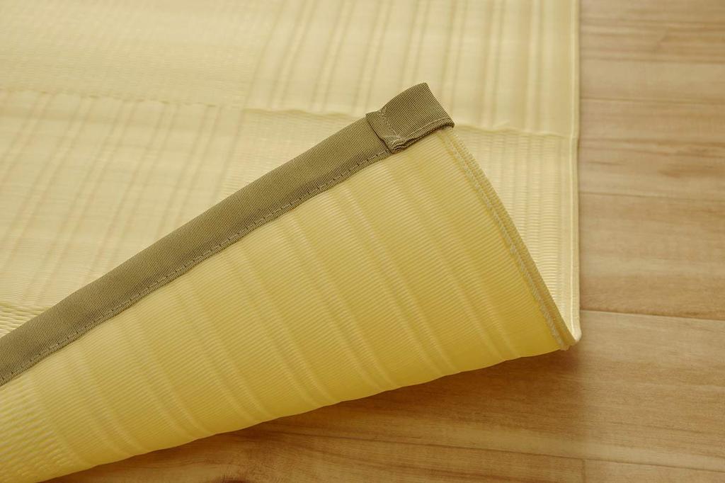 Koberec Ikehiko Carpet Relief Ivory Edoma 2 Tatami 176 x 176 cm Omyvatelný Made in Japan Domácí antibakteriální deodorizační venkovní koberec pro volný čas Japonec