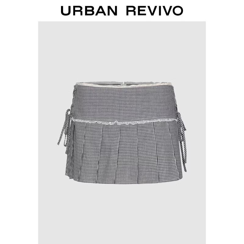 

Women s Plaid Lace-Trim Mini Skirt S