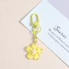 Schöner Candy Stoffblumen Schlüsselanhänger Niedliche Blume Form Schlüsselanhänger Mädchen Rucksack Anhänger Taschen Mode Dekoration Zubehör