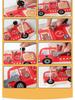 Wooden Montessori Fire Truck Toy for Children's Hand-Eye Coordination and Concentration Skills Development