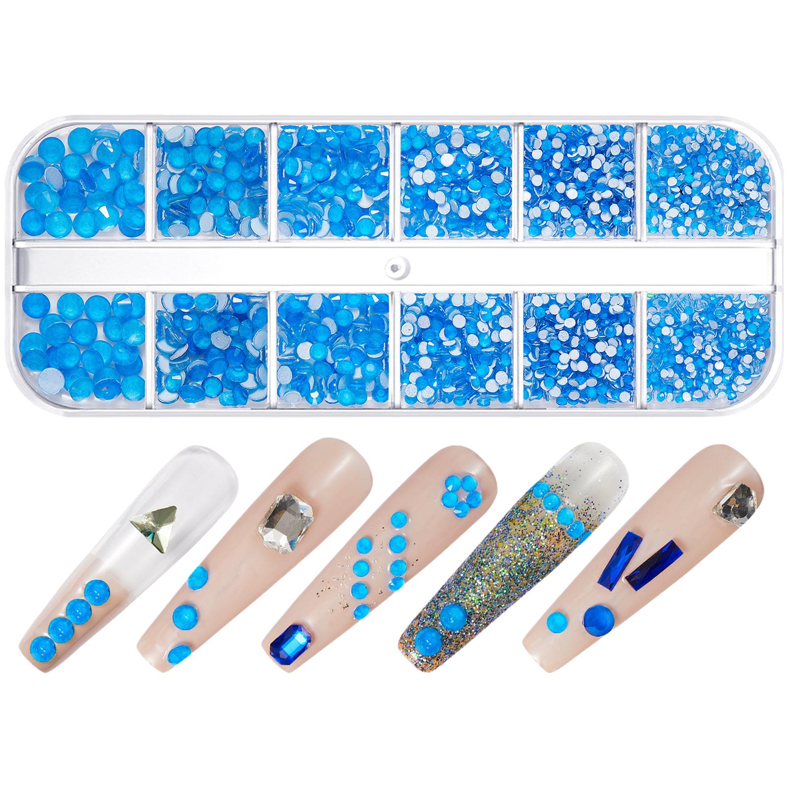 

1Box 3D Fluorescent Glass Nail Rhinestones Nail Charms Nails Art Mixed Nail Supplies Manicure DIY Nail Decorations 2