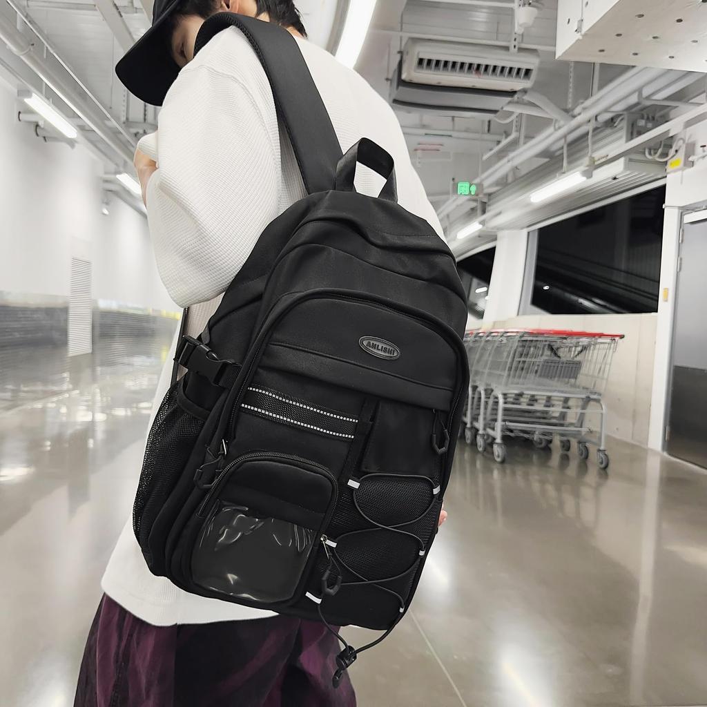 ZESU Women's Large Capacity Korean Backpack, Unisex, School Bag, PVC Bag, Men's "Ita-Bag" (Ita Bag), Transparent Mesh Backpack, Perfect for