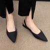 Vår Sommar Klackar Dammode Spetsig Tå Pumps Slingbacks Sandaler Bekväma Liten Klack Slip-on Skor Dam Vardagsskor